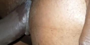 wet creamy pussy cream and fart on cock
