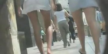 Girls flashing their upskirt hidden asses in public