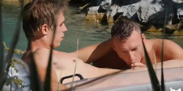 Michal slides his rock-hard dick deep into Max's tight pink hole