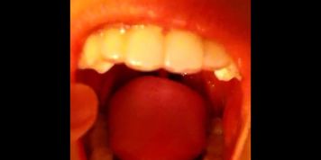 Asian Girl Gagging Herself (and slightly showing her epiglottis)