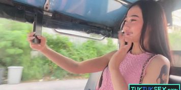 Tiny Thai teen cutie picked up on the street and taken for a ride