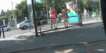 Upskirting video show amazing bubble ass lassie