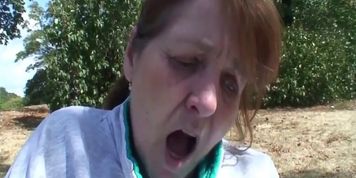 Injured old granny gets her hairy old pussy fucked