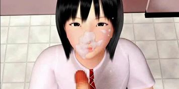 Shy animated teasing large shaft - video 2