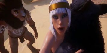 Wild Life Tanya, Kral and Rawn in a Threesome (Sweet Paige, porngames)