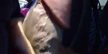 Cum for Black Girl on Bus