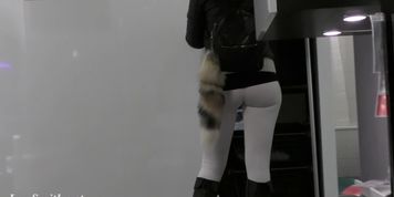Jeny Smith camel toe white leggings