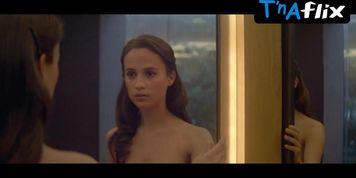 Alicia Vikander Breasts,  Butt Scene  in Ex Machina