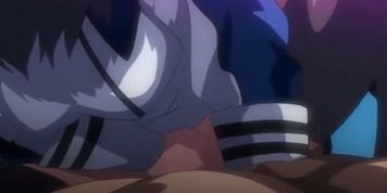 Hentai tramp jumping cum loaded dick on the floor