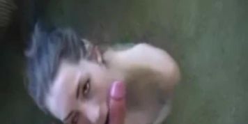 Busty Brunette POV Blowjob Facial