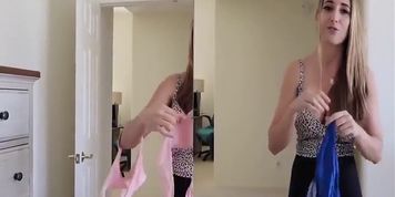 Amazing Christina try haul lingerie
