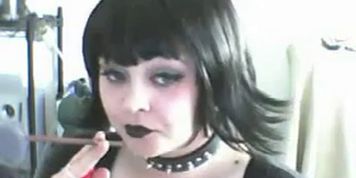beautiful goth slut smoking more 120s