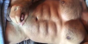 Hairy muscle boy cumshot