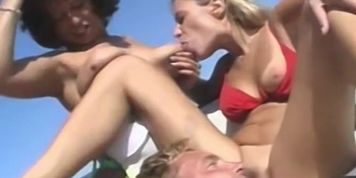 HOMEGROWNOUTDOORSEX - Real amateur wives in a hardcore orgy on a boat