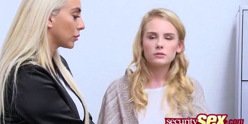 Big ass MILF is sucking an officers huge cock to save her teen stepdaughter