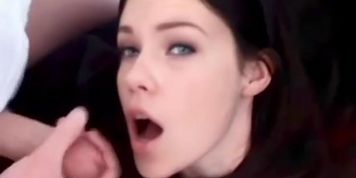 Cum Guzzler Felicia Bennet Eats Jizz