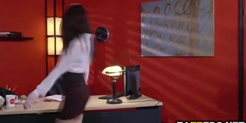 Anna de Ville ass fucked by a big dick in an office (Taylor Bow)