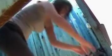 Hidden cam in beach cabin - 2