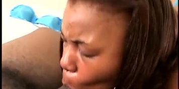 Ebony bitch sucking cock and drinking cum (Nikita Williams)