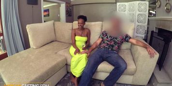 Huge Tits Black Babe Gets Her Pussy Fucked Rough In Interracial Amateur Casting