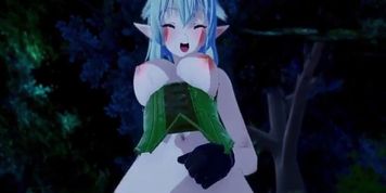 Goblin Slayer: High Elf Archer surprises you in the woods (3D Hentai)