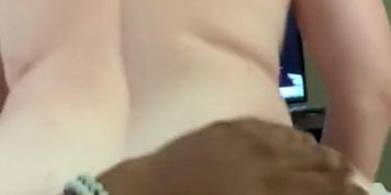 Curvy white milf riding this bbc 