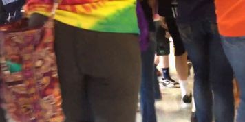 Amazing young girl with nice ass walking