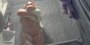 Fat Romainian bitch Amelia  in the shower