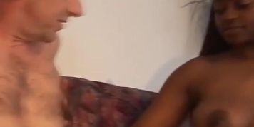 African girl gets cum on her face