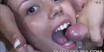 Lots of cum in teen mouths
