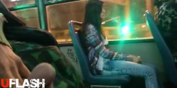 Cock Flash In Bus