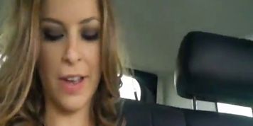 Presley Hart creampied in back of vehicle, walks around with cum dripping out in store then fucked and creampied at home