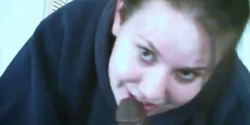 Pretty White teen gags herself on BBC