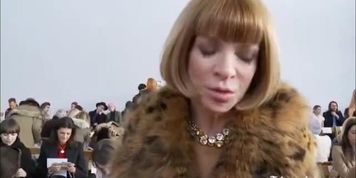 Anna Wintour in Fur Coat Interview (Taylor Bow)
