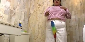 Busty Housewife Mature Touching Her Pussy