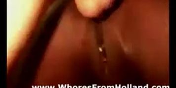 Amateur guy fucks black Dutch hooker in reality movie