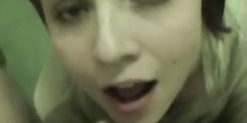 Step Sis Blows Me Before Bath, Facial, Cumshot, She Has A Massive Load On Her Face