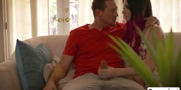 Tbabe redhead gets licked and bareback fucked by stepbro (Natalie Stone)