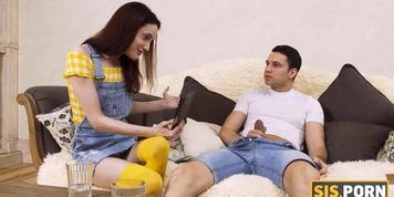 SISPORN. Lovely gal tricked into sex with stepbro hoping to earn some cash (Belinda Bee)