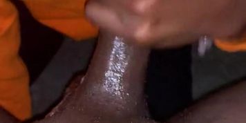 Giving big cock dl guy head while the babies are upstairs sleep
