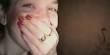 Anglo English Girl laughing at a Small Celtic Irish Inch at a Gloryhole