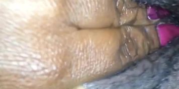 Ebony wet as pussy play short and sweet