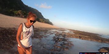 Big Ass Thai Amateur Gf Horny Sex After Being On A Beach