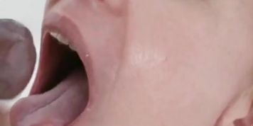 Sindy Rose getting thick cum in her mouth