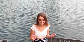 Sensual Kourtni fingering tiny butt hole by the pool