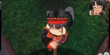 3D HENTAI POV DATE a LIVE Kurumi Tokisaki Blowjob