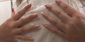 Seika guides another girl into the ranks of bukkake cumsluts