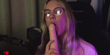 Who is this? Dildo blowjob asmr glasses