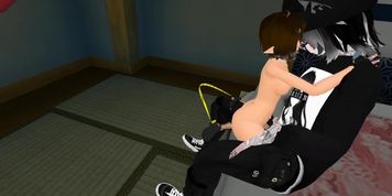 VRChat ERP with blowjob and riding both ways