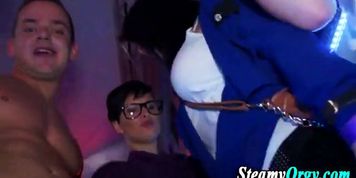 Party teen slut sucks cock